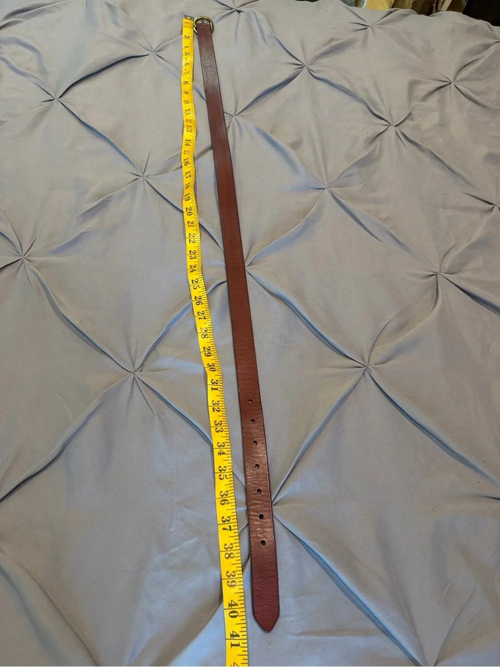 GAP Brown Leather Belt with Brass Oval Buckle